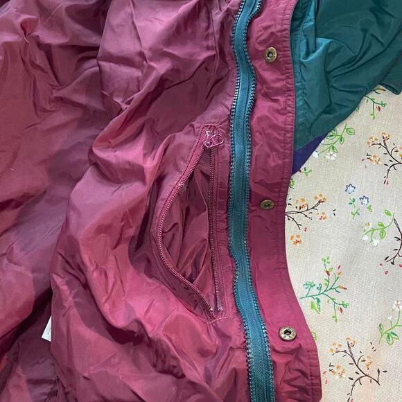 VTG Columbia Jacket Full Zip Windbreaker Colorblock Mens Large Track 90s 80s - Picture 8 of 8